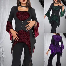Womens Lace Skull Gothic Tops