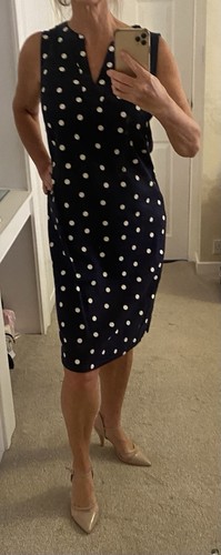 Navy white polka dot - m,