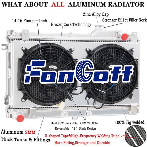 Row radiator shroud fan - row,