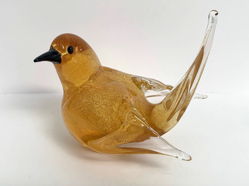 Signed murano gold - signed, flecked