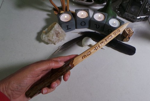 Hawthorn wand pagan - wand,,