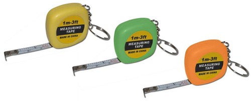 Mini tape measure keyring - 1m,
