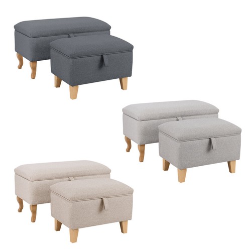 Upholstered linen storage - upholstered,