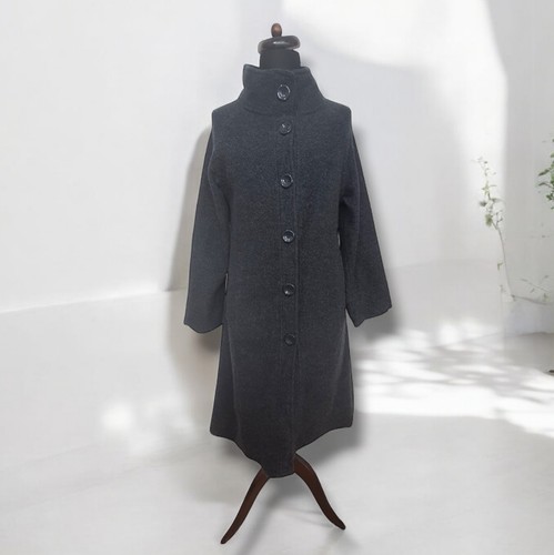 Viyella dark grey boiled wool - dark,