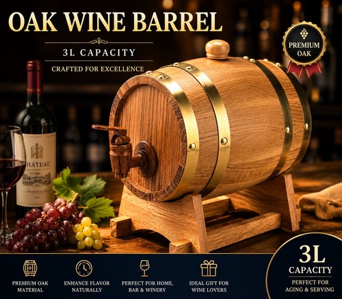 Oak wooden wine - 3l,