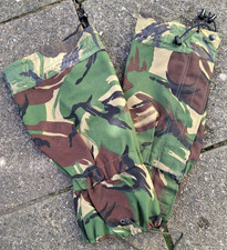BRITISH ARMY ISSUED GORTEX LEG GAITERS, LARGE SIZE, IN DPM CAMO - NEW