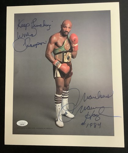 Marvelous marvin hagler signed - marvelous,