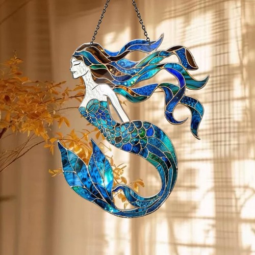 Mermaid ornament acrylic - ornament,