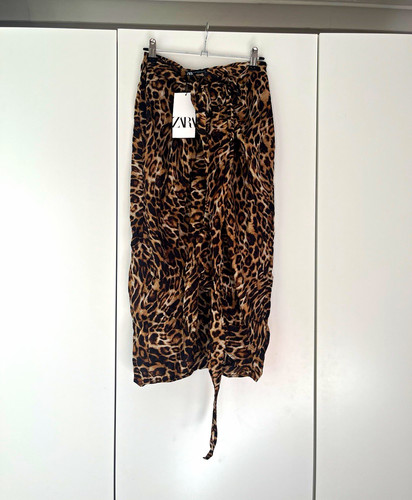 Zara leopard print satin - leopard,