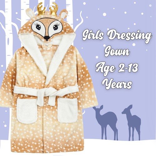 Girls kids dressing gown - gown, 3d