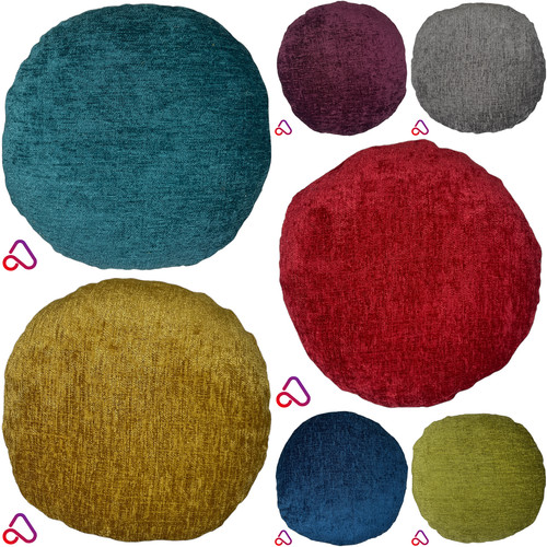 Round elite chenille cushion - round,