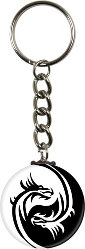 Keychain yin yang dragons - keychain,