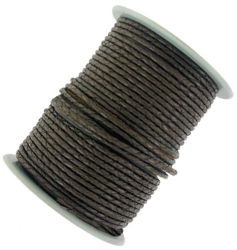 Plaited round leather - , cord
