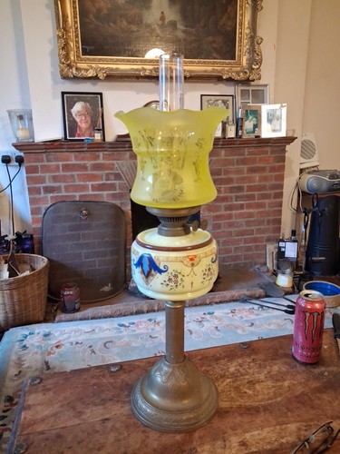 Antique victorian brass oil - antique,