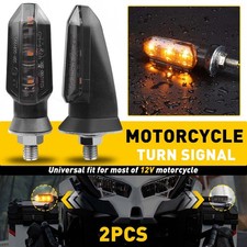 2x Universal Motorcycle Bike LED Amber Turn Signal Blinker light Indicators NEW