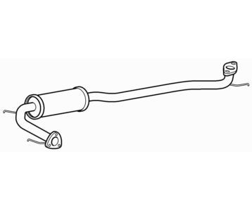 Centre exhaust middle silencer - centre,