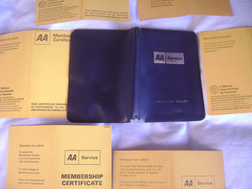 Membership cards 1967 - aa,