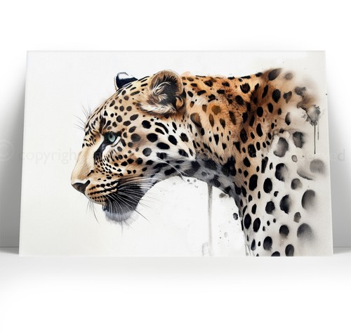 Leopard canvas wall art print - leopard,