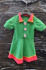 Girls Elf Costume Christmas Fancy Dress Xmas Santa Helper Outfit 120cm