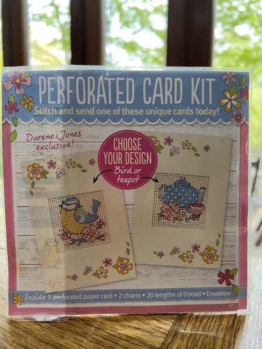 Cross stitch perforated - cross, card