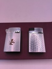Vintage Sim Lighters, Sim Luxe Lighter Tobaciana Collectables x2 Made In Austria