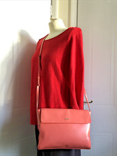 RADLEY CORAL LEATHER SHOULDER / CROSSBODY HANDBAG