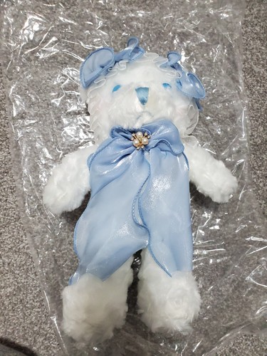Blue dress bonnet pearl lace - bonnet,