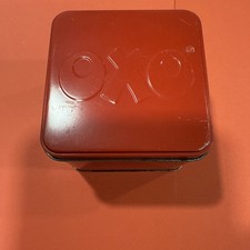 VINTAGE OXO CUBE TIN RED