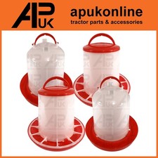 2x Drinker Feeder Set 3L & 3kg for Poultry Bird Chicken Hen Quail Game Plastic