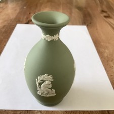 Wedgwood Green Jasperware Bud Vase
