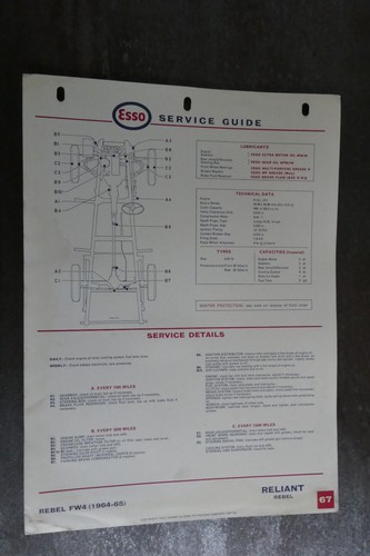 Reliant rebel service guide - service,