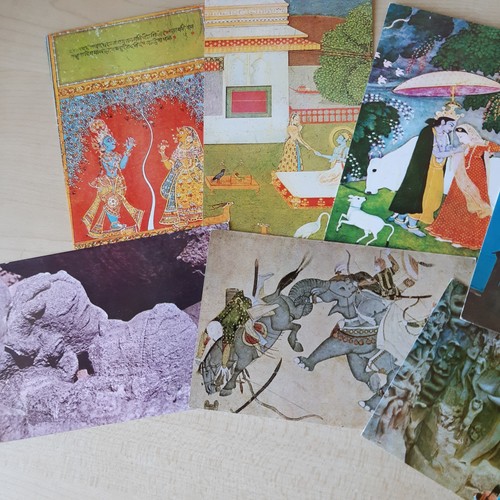 Postcards india and - of,