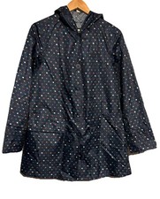 Seasalt Cornwall Waterproof Mac Jacket Coat women's Size 8-10 Navy  Polka Dot