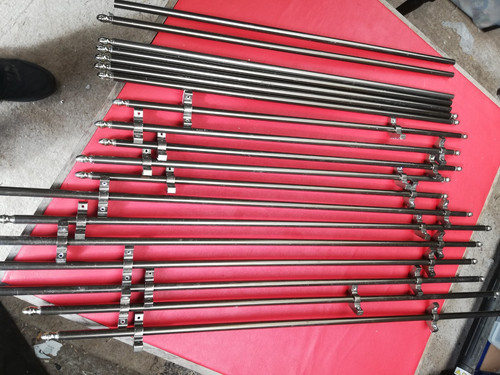 Used brass colour - colour, rods