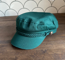 Vintage Style Ladies Brand New Green Cotton Fiddler Newsboy Baker Boy Sailor Hat