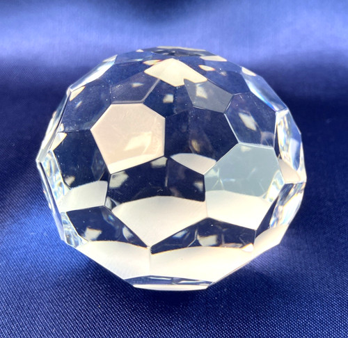 Faceted clear crystal glass - clear,