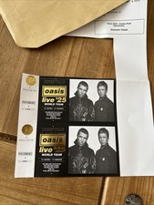 2 x Genuine Oasis Souvenir Ticket, Live 25, Manchester, Heaton Park, July 19 25