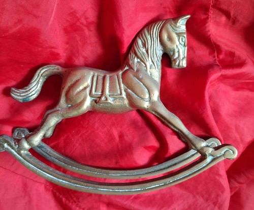 Solid brass rocking horse - solid,