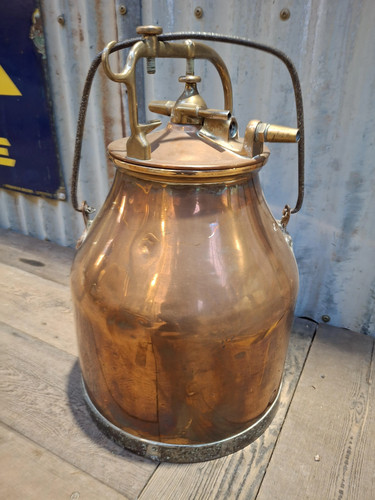 Vintage copper brass milking - vintage, &