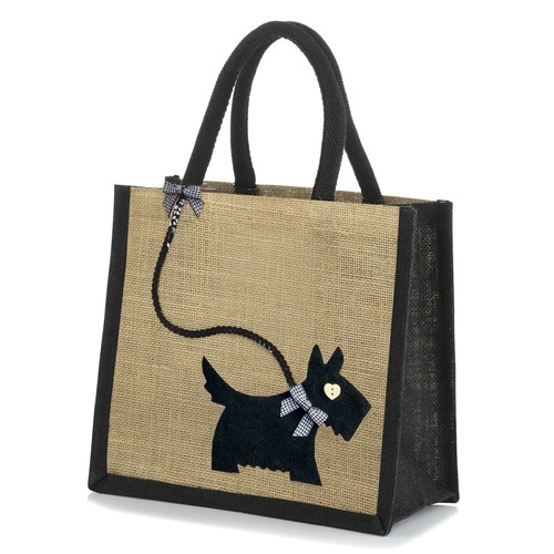 Jute hessian lunch - hessian, black