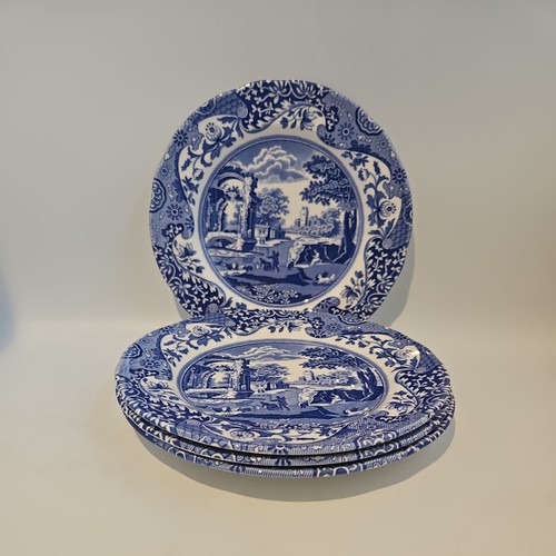 Spode plates blue italian - 4x,