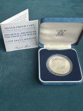 Charles and Diana 1981 Silver Proof Wedding Crown Royal Mint Case with COA