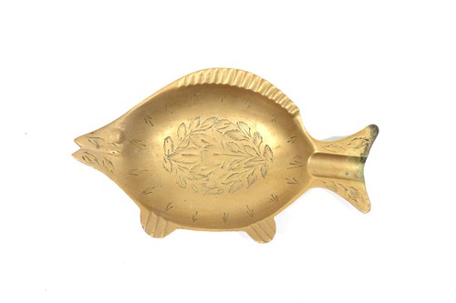Vintage brass fish - vintage, ash