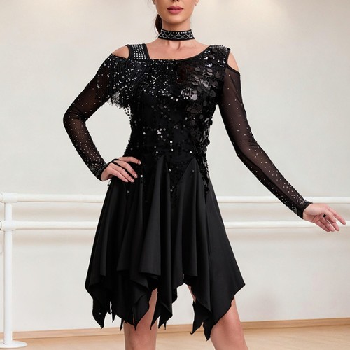 Women sequin tassel latin - women,