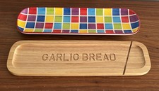 Whittards of Chelsea Garlic Bread Plate & Cutting Board Serving Dish 36.5cm