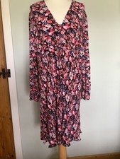 Ghost x M&S dress s16 NEW black/floral design 