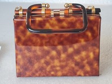 Designer Faux Tortoiseshell Handbag - Lucite & Acrylic?