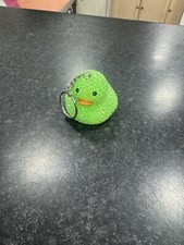 Lime green  rhinestone duck keychain for cheerleaders, jeep duckers or gift