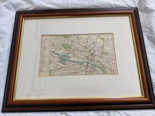 Vintage Map Of Glasgow And Its