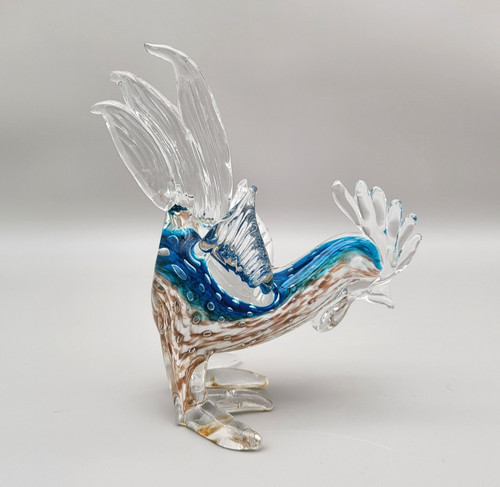 Figurine glass cockerel - figurine,